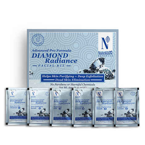 Buy NutriGlow NATURAL'S Advanced Pro Formula Diamond Radiance Facial Kit For Deep Exfoliating, 60 gm - Purplle