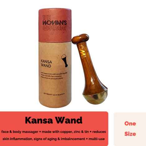 Buy THE WOMAN'S COMPANY Kansa Wand Face, Foot and Body Massager with Wooden Handle, Benefits of Alloy Metal Massage Deep Relaxation (Brown) 1 Pc - Purplle
