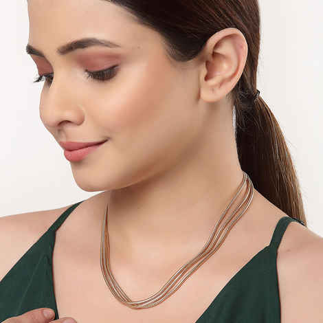 Buy Ferosh Layered Gold Snake Chain - Purplle