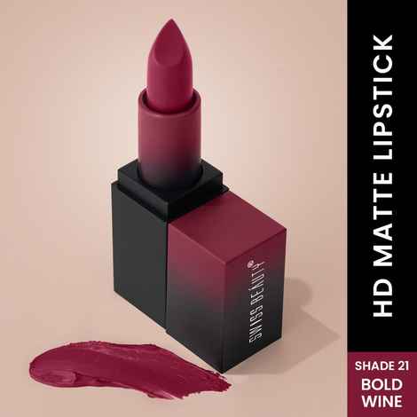 Buy Swiss Beauty HD Matte Lipstick Bold Wine 21 (3.5 gm) - Purplle