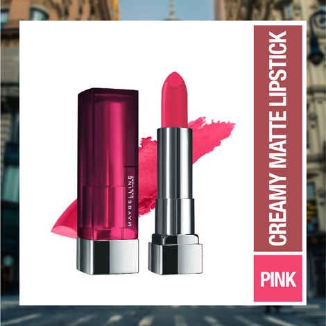 Maybelline New York Color Sensational Creamy Matte Lipstick, 630 Flaming Fuchsia (3.9 gm)