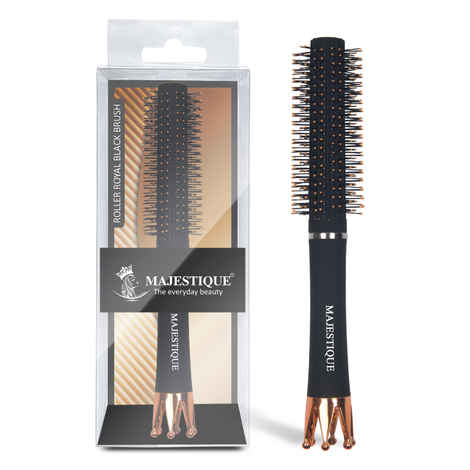 Buy Majestique Crown Series Round Hair Brush | Use as Blow Drying, Styling, Shaping, Wet & Dry - Black 1 Pc - Purplle