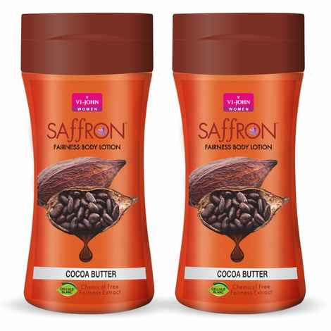 Buy VI-JOHN Women Cocoa Butter Skin -Ageing Non greasy Chemical Free Fairness Extract Saffron Fairness Body Lotion Enriched with Vitamin E, moisturizes skin upto 48 hour (pack of 2,250 ml Each) - Purplle