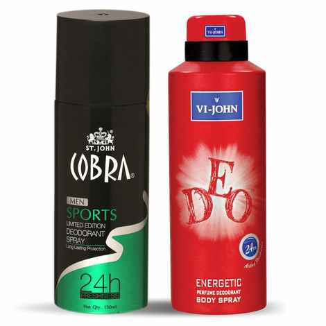 Buy VI-JOHN Irresistible Scent Fresh & Soothing Good Fragrance Sport 150 ml & Energetic 175 ml (pack of 2) - Purplle