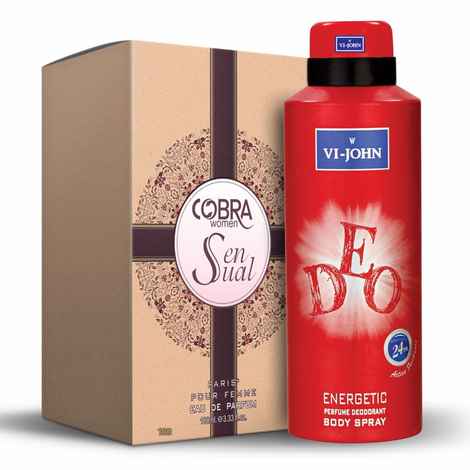 Buy VI-JOHN Irresistible Scent Fresh & Soothing Good Fragrance perfume Sensual 100 ml & Energetic Deo 175 ml - Purplle