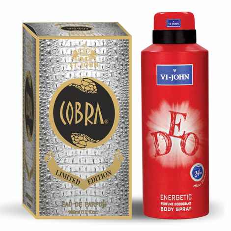 Buy VI-JOHN Irresistible Scent Fresh & Soothing Good Fragrance perfume Cobra limited edition 100 ml & Energetic Deo 175 ml - Purplle