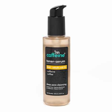 Buy mCaffeine BHA-2% Salicylic Acid Toner-Serum with Coffee | Unclogs Pores, Removes Blackheads & Whiteheads, Retains Moisture | Non-Sticky - 150 ml - Purplle