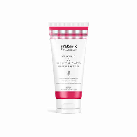 Buy Globus Naturals Glycolic & 1% Salicylic Acid Herbal Face Gel, Enriched with Liquorice & Oats, Anti Acne & Oil Control, Reduces Dark spots & Hyperpigmentation,100 ml - Purplle