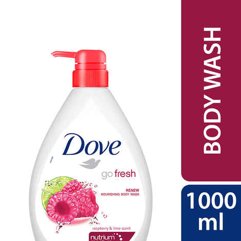 Dove Renewing Raspberry Body Wash with Lime for Renewed Skin, Refreshing Scent, 1 L