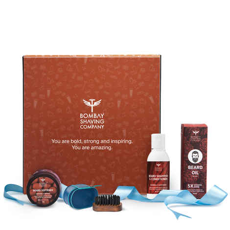 Buy Bombay Shaving CompanyA Beard GroomingEssentials Kit | Beard Growth Oil, Beard Softener, Beard Shampoo & Conditioner and Beard Brush 100 gm - Purplle