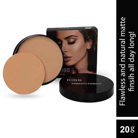 Buy Kiss Beauty Matte Compact Powder 20gm - Purplle