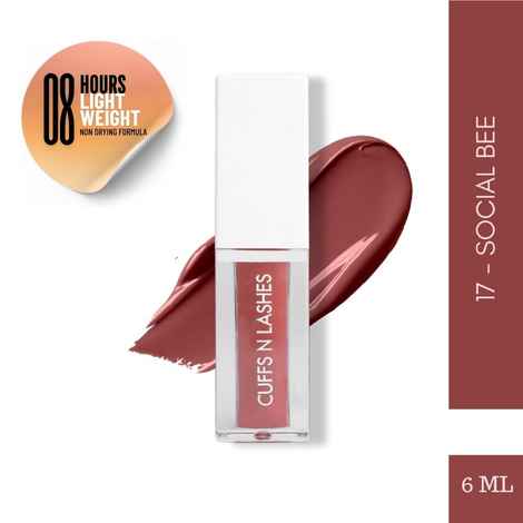 Buy Cuffs N Lashes Matte Liquid Lipstick, Social Bee 17 - Purplle