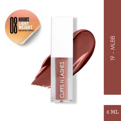 Buy Cuffs N Lashes Matte Liquid Lipstick, MLBB 19 - Purplle