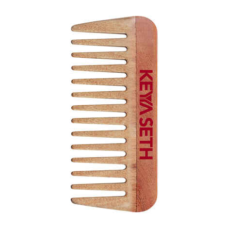 Keya Seth Aromatherapy, Neem Wooden Comb Wide Tooth for Hair Growth for Men & Women All Purpose Small Size 1 Pc