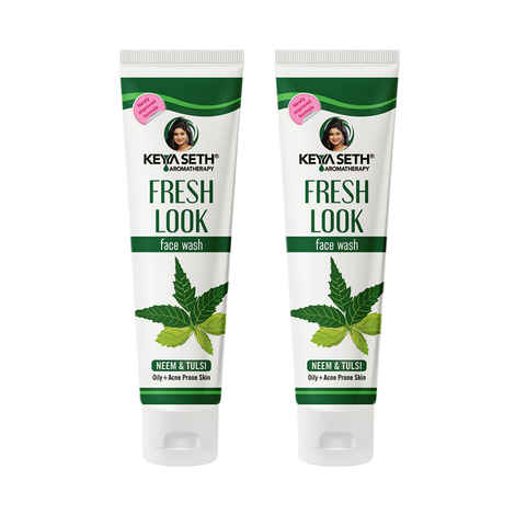 Buy Keya Seth Aromatherapy, Fresh Look Face Wash Neem & Tulsi (Pack of 2) - Purplle