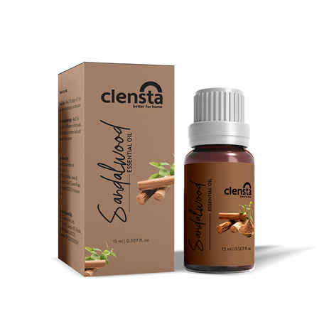Buy Clensta Sandalwood Essential Oil for Aromatherapy, Stress Relief, Hair, Skin & Sleep, 15 ml, Suitable For All - Purplle
