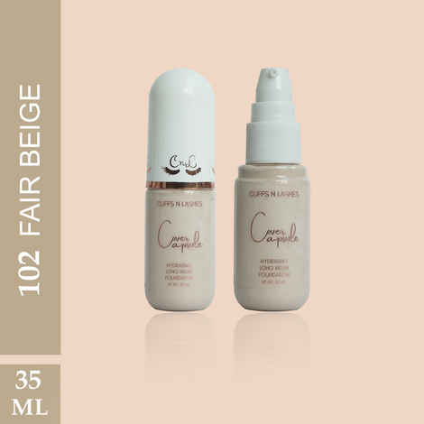 Buy Cuffs N Lashes Cover Capsule Hydrating Foundation, Porcelain 101 - 35 ml - Purplle