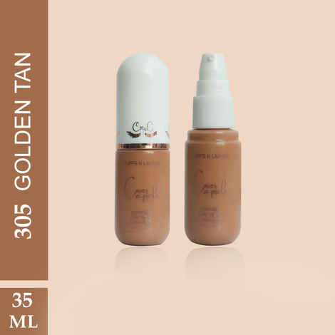Buy Cuffs N Lashes Cover Capsule Hydrating Foundation, Golden Tan 305 - 35 ml - Purplle