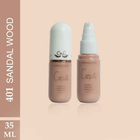 Buy Cuffs N Lashes Cover Capsule Hydrating Foundation, Sandal Wood 401 - 35 ml - Purplle