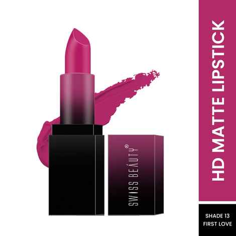 Buy Swiss Beauty HD Matte Lipstick First Love 13 (3.5 gm) - Purplle