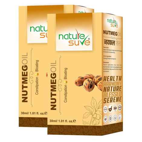 Buy Nature Sure Nutmeg Jaiphal Oil for Bloating & Constipation in Men & Women - 2 Packs (30ml Each) - Purplle