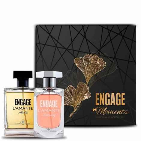 Buy Engage L'amante Moments Perfume Combo Gift Box for Men and Women, Couple Gifts, Perfect for Wedding, Anniversary, Valentine Gifting, Pack of 2, 200 ml - Purplle