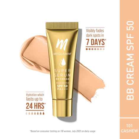 Buy MyGlamm Super Serum BB cream-101 Cashew (30 g) - Purplle
