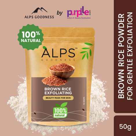 Buy Alps Goodness Brown Rice Exfoliating Powder (50 gm) | 100% Natural Powder Gentle Exfoliation | Scrub for sensitive skin - Purplle