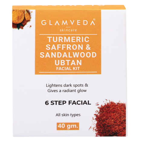 Buy Glamveda Turmeric Saffron & Sandalwood Ubtan Facial Kit (40 gm) - Purplle