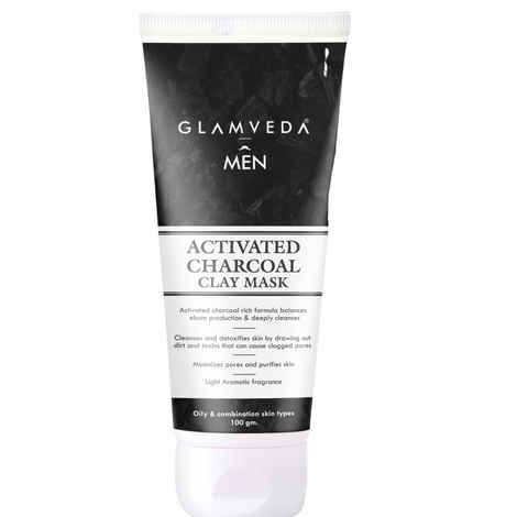 Buy Glamveda Men Activated Charcoal Detox Clay Mask (100 ml) - Purplle