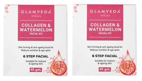 Buy Glamveda Watermelon & Collagen Facial Kit (Pack Of 2) (80 g) - Purplle