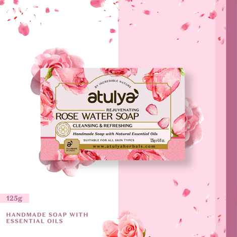 Buy Atulya Rose Water Soap 75gm - Purplle