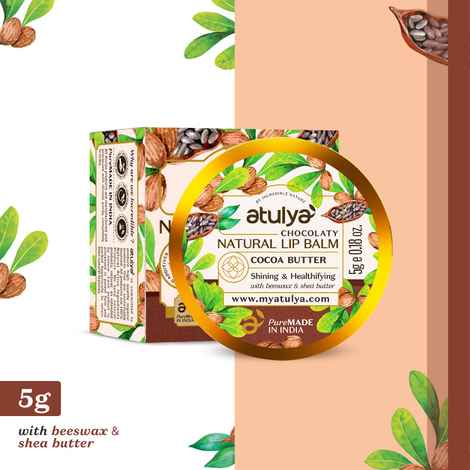 Buy Atulya Cocoa Butter Natural Lip Balm - Purplle
