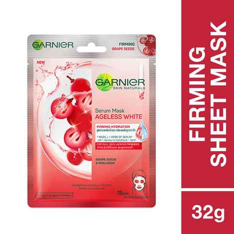 Buy Garnier Skin Naturals Ageless White Serum Sheet Mask (Red) (28 g) - Purplle