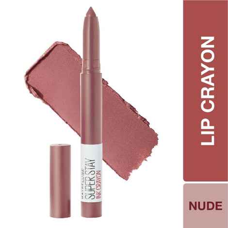 Maybelline New York Super Stay Crayon Lipstick, Matte Finish, Long-lasting, Intense Colour, SuperStay Crayon Lipstick, 15 Lead the Way, 1.2 gm
