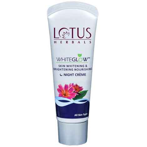 Buy Lotus Herbals Whiteglow Skin Whitening & Brightening Nourishing Night Cream, 15g - Purplle