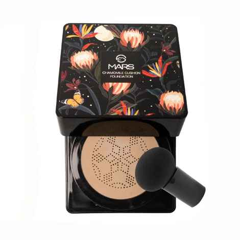 Buy MARS Chamomile Cushion Foundation with Applicator | Dewy Finish & Easy to Blend Nourishing Foundation for Face Makeup (20 gm) (Shade-04) - Purplle
