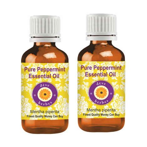 Buy Deve Herbes Pure Peppermint Essential Oil (Mentha piperita) Natural Therapeutic Grade Steam Distilled (Pack of two) 100ml X 2 - Purplle