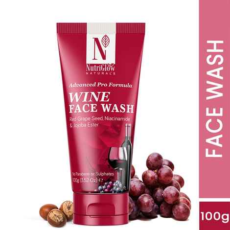 Buy NutriGlow NATURAL'S Advanced Pro Formula Wine Face Wash for Daily Use, Deep Cleansing Niacinamide For Women and Men, 100 gm - Purplle