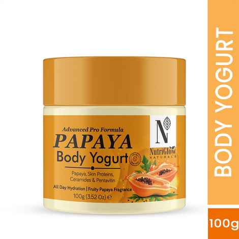 Buy NutriGlow NATURAL'S Advanced Pro Formula Papaya Body Yogurt for Deep Hydration, Smooth Skin For Men and Women, 100 gm - Purplle