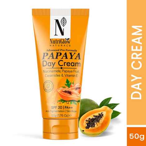 Buy NutriGlow NATURAL'S Advanced Pro Formula Papaya Day Cream, Brightening with Niacinamide, All Skin Types, 50 gm - Purplle
