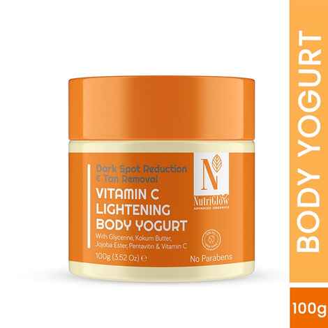 Buy NutriGlow Advanced Organics Vitamin C Lightening Body Yogurt, Moisturizes Skin, Deep nourishing, All Skin Types, 100 gm - Purplle