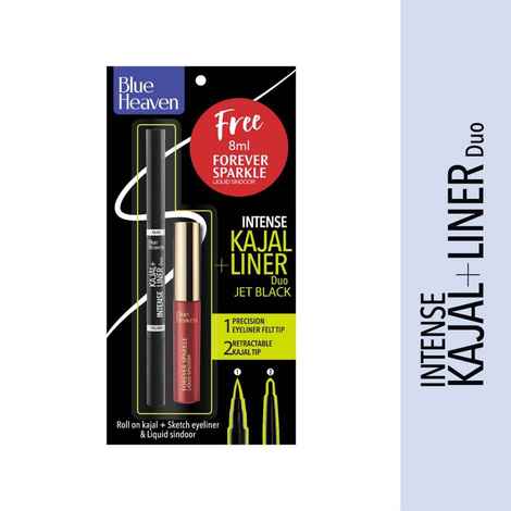 Buy Blue Heaven Intense Kajal + Liner Duo With Free Sindoor - Purplle