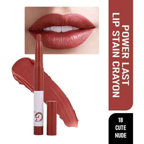 Mattlook Power Last Lip Stain Crayon Lipstick, Rich Colour, Non Transfer, Mask Proof & Luxurious Creamy Matte, 1.3 gm