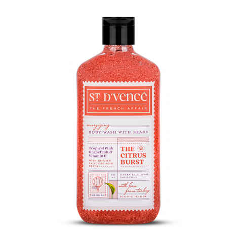 Buy ST. DVENCE The Citrus Burst Body Wash with Salicylic Acid Beads- Controls Body & Back Acne | Sulphates & Paraben Free 300 ml - Purplle