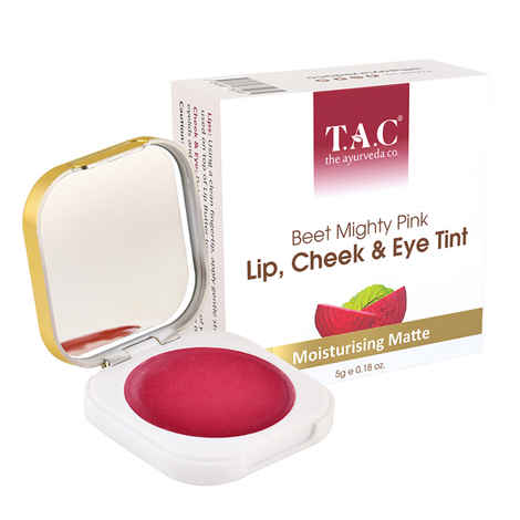 Buy TAC - The Ayurveda Co Beet Mighty Pink Lip & Cheek , EyeTint with Moisturising Matte, 5 gm - Purplle