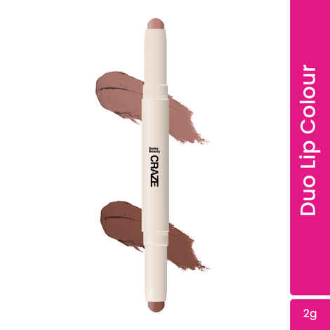 Buy Swiss Beauty CRAZE Duo Lipstick | Non-transfer Lip Colour | 2-in-1 Lip Colour with Satin Matte Finish | 2 Shades in 1 Lipstick | Long-lasting lipstick 03 Choco Spice - 2 gm - Purplle