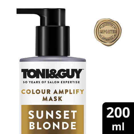 Buy Toni&Guy Color Amplify hair Mask, Sunset blonde, Rich tones add warmth & shine, 200 ml - Purplle