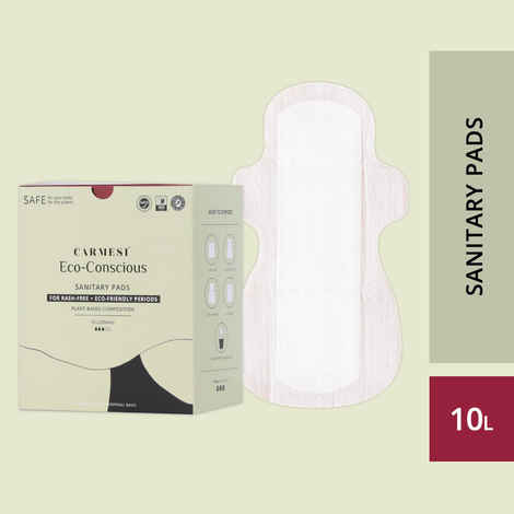 Buy Carmesi Eco-Conscious - Sanitary Pads for Rash-Free + Eco-Friendly Periods (10 Large) - Purplle