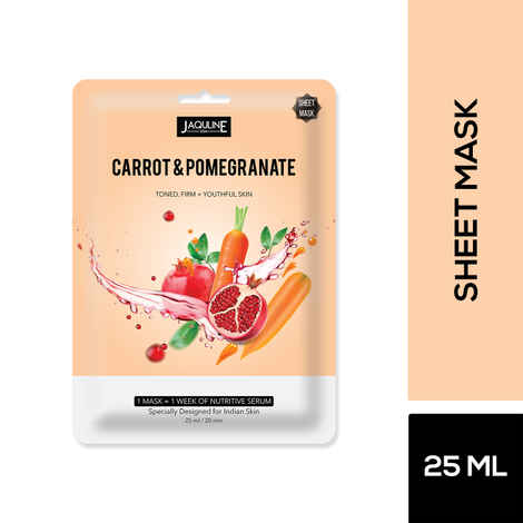 Buy Jaquline USA Carrot & Pomegranate Sheet Mask - Purplle